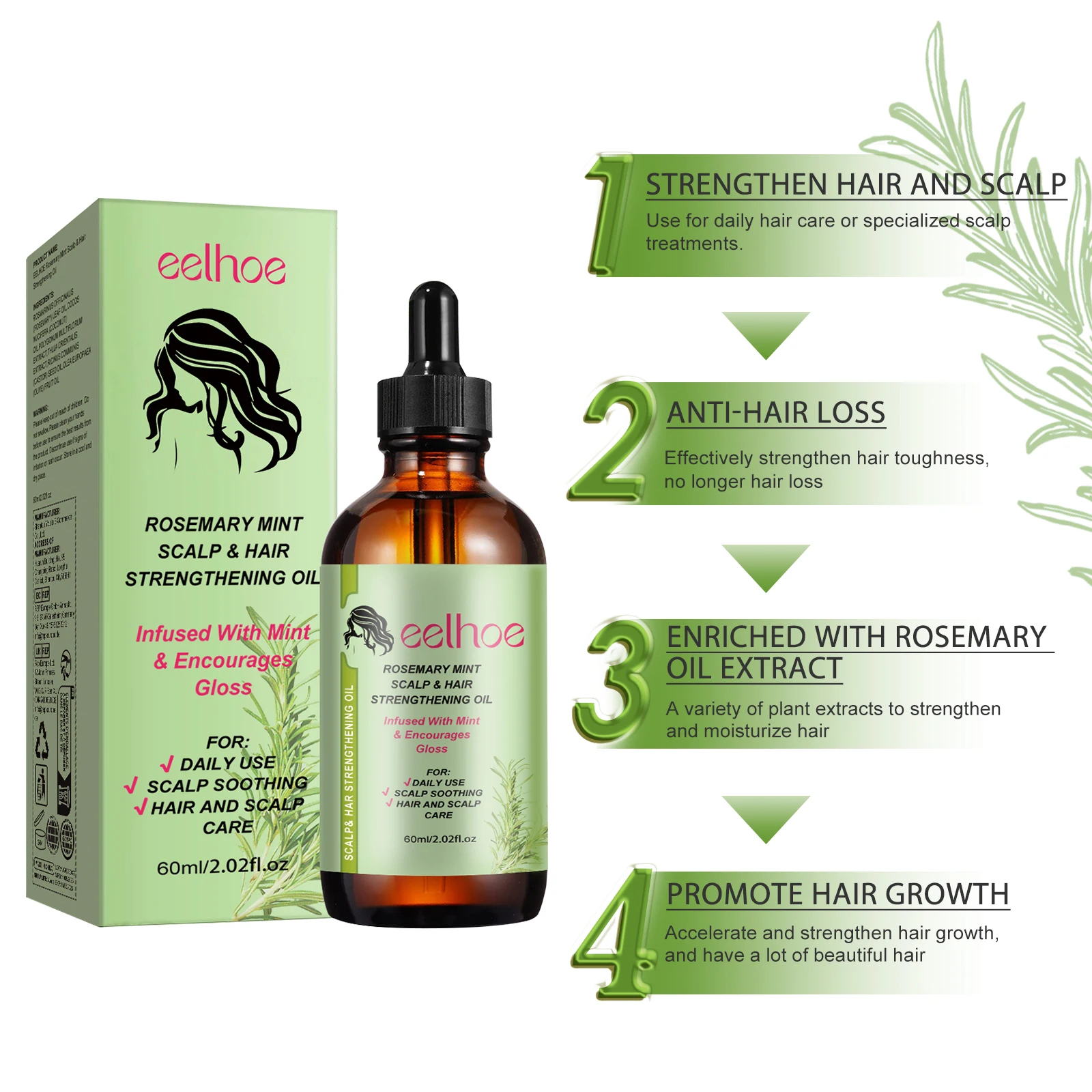 Rosemary Hair Care Essential O - Hair Care For Dry And Frizzy Hair ulasan dan harga