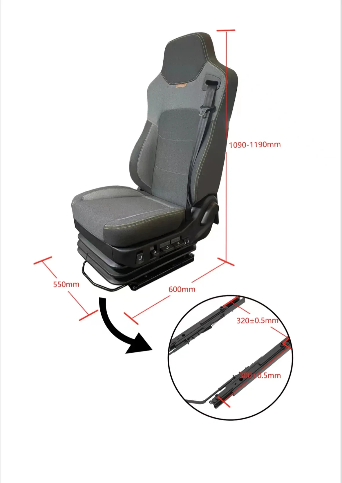 scania truck driver seat heavy  equipment air suspension truck seat