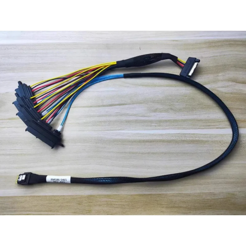 New Slim SAS 4.0 SFF-8654 4I Motherboard Array Card To SFF-8482 To 4 SAS Hard Drive Data Cable