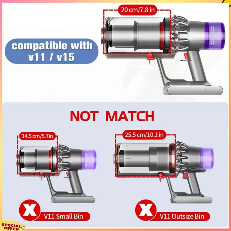

ABFI Replacement Dustbin And Filter For Dyson V11 V15 SV14 SV15 SV22 Vacuum Cleaner Accessory Dust Collection Bucket