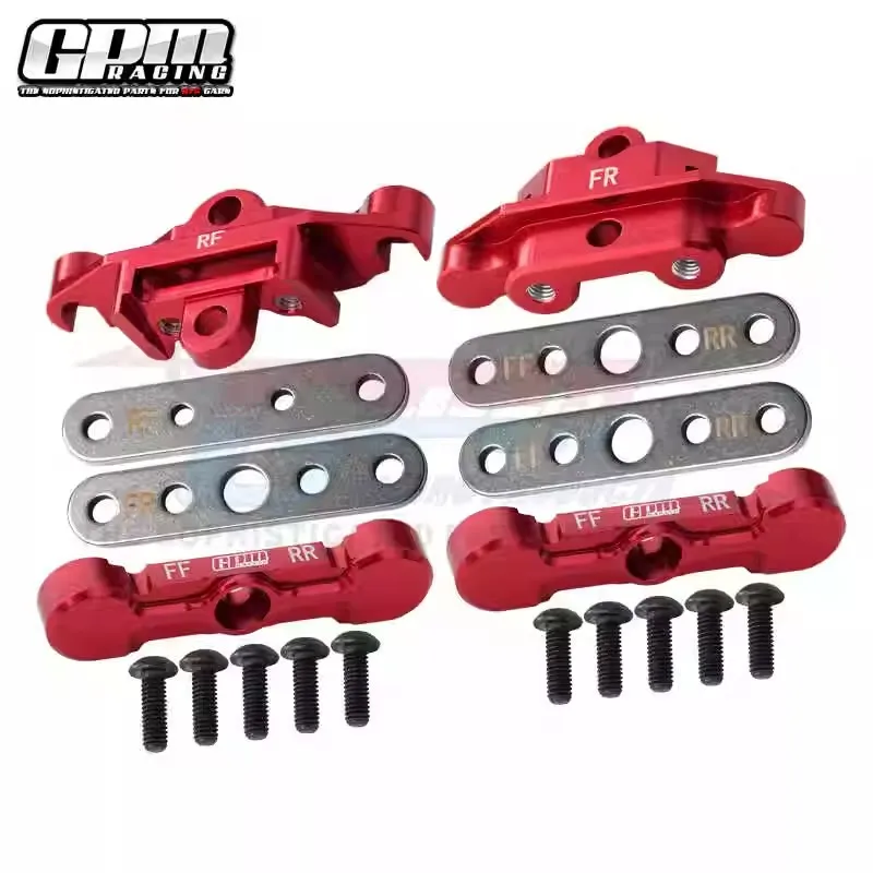 GPM Alu soporte de barra de amarre de brazo inferior delantero + trasero para TRAXXAS 1/10 Maxx 1/8 Maxx Slash 1/10 MAXX W/WIDEMAXX 8916 + 8927 + 8926