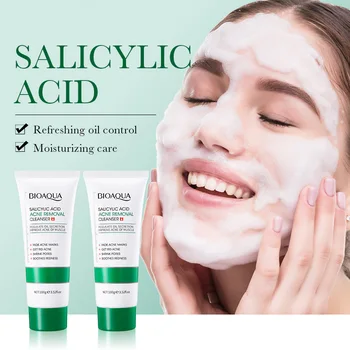 BIOAQUA Salicylic Acid Facial Cleanser Acne Treatment Moisturizing Oil Control Skincare…
