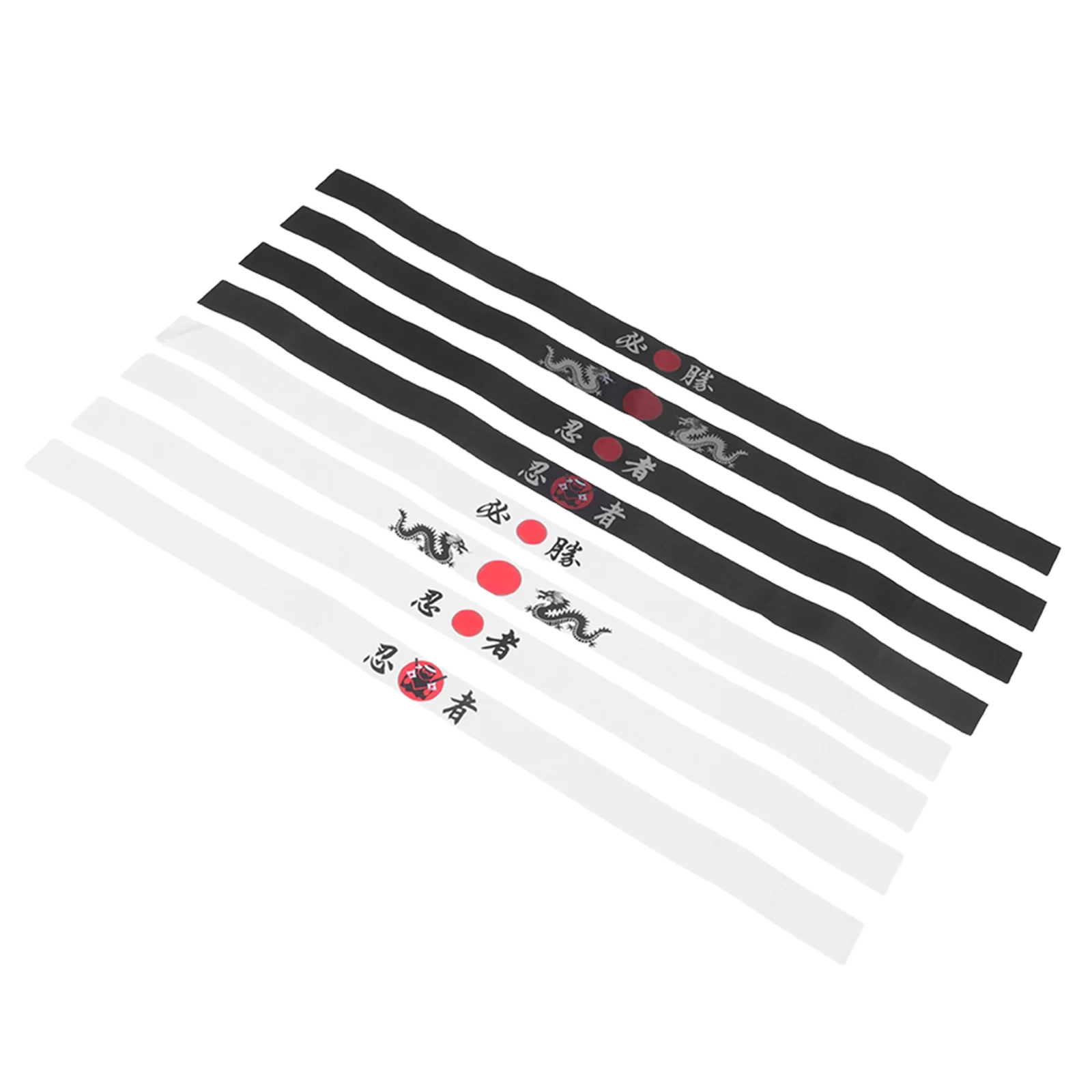

8pcs Ninja Headbands Set Costume Party Supplies Japanese Style Bandana Sweatbands Accessories