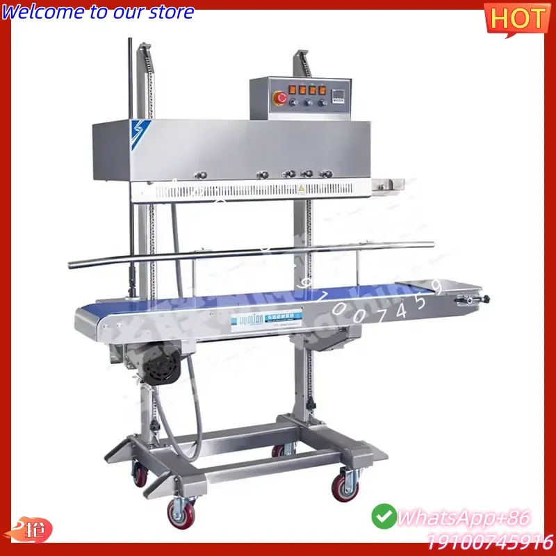 2026Hot FRM-1120LD Vertical Ink Wheel Coding Sealing Machine with Synchronous Sealing & Coding for Food Industry Continuous