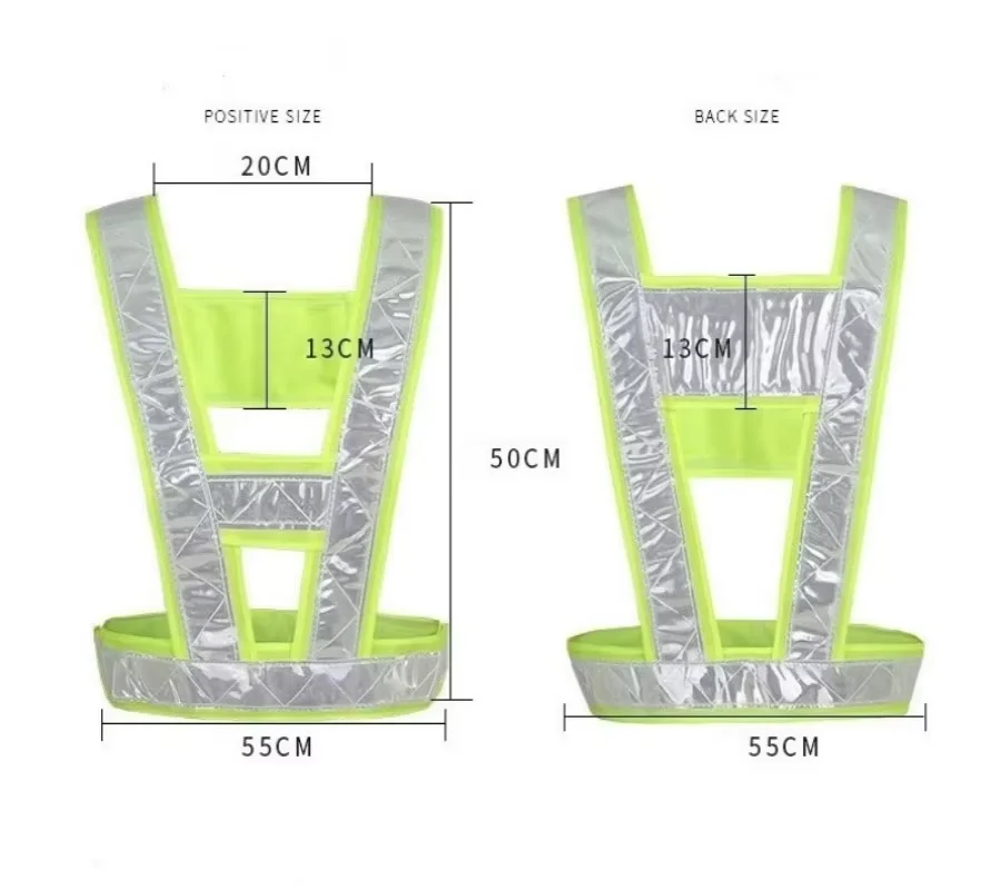 Adult Universal  Safety Vests  Strap Security Traffic Warning Vest t Working Running Cycling Vest Jacket