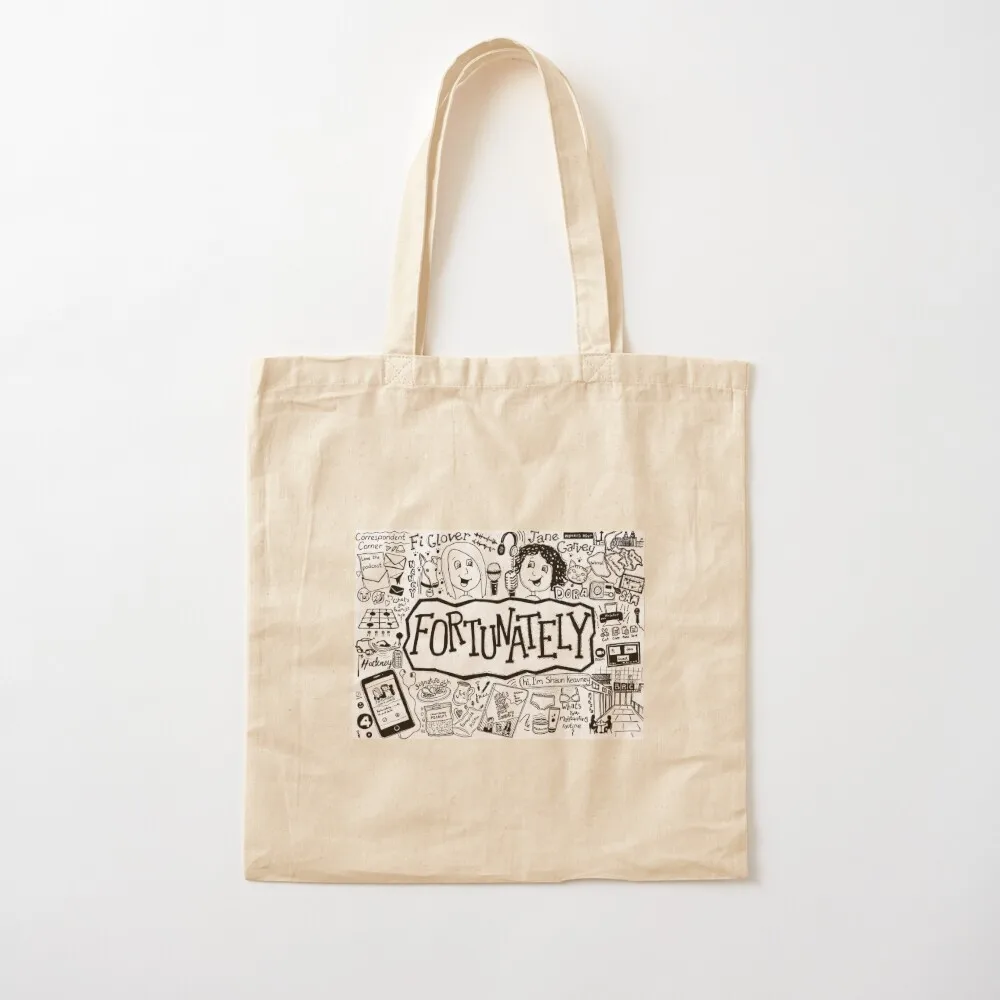 Fortunately with Fi & Jane Tote Bag Large bags for women shopping bag logo Lady bags bag luxury women