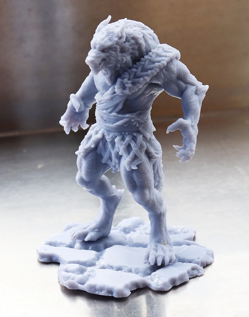 75mm Resin Model Werewolf Wolf Warrior Figure Sculpture Unpainted No Color DW-032