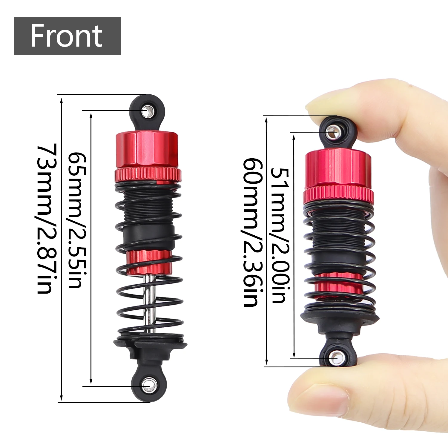 MJX Hyper Go 1/14 14210 14209 Metalowe amortyzatory przednie tylne Hydrauliczne amortyzatory RC Car Stock Space Parts 14510B 14500B