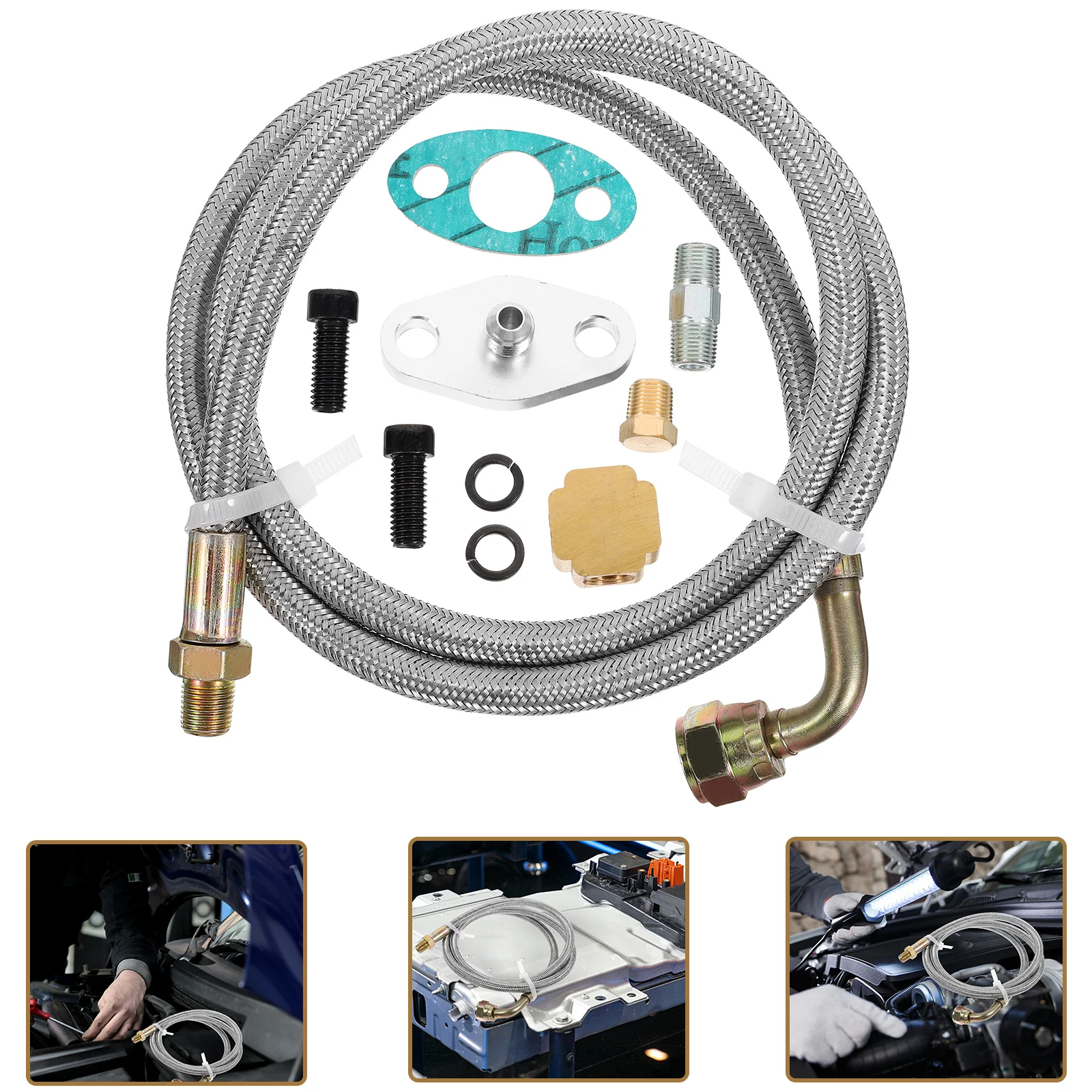 

41 Inch Oil Set 90 Degree Copper Iron Material Car Accessories Practical Supply Tube Kit Replacement Parts Oil