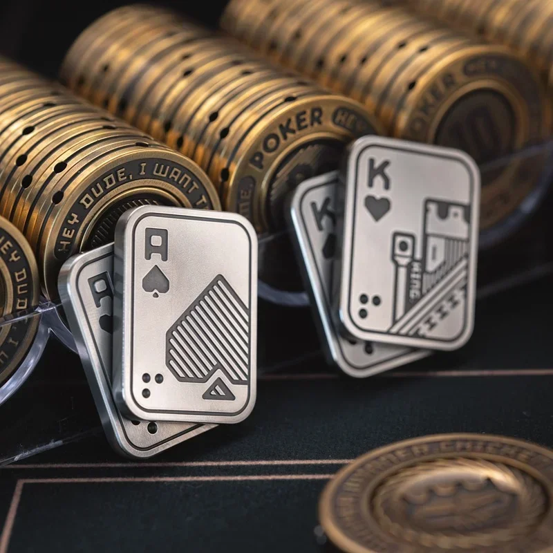 Push Fidget Slider Finger Spinners EDC Poker Card Shuffle Anti-Stress Skilltoy Gyro Top Decompression Novelty Fidget Desk Toys