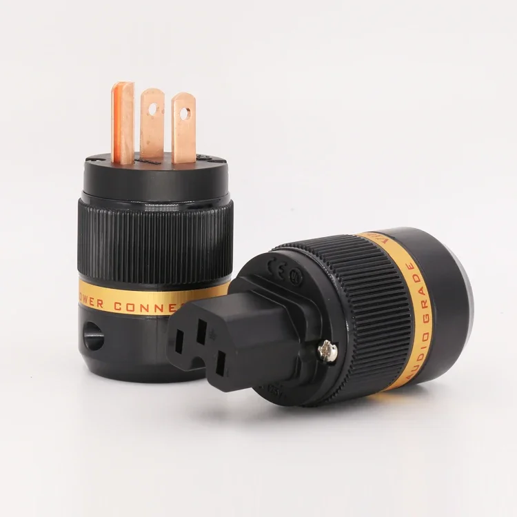 

Viborg VM501 VF501 HiFi Red Copper US Plug American Power Connector IEC Power cable Plug