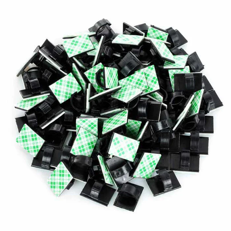 Genuino Adesivo Cavo Pinze Morsetti Auto del Legare del Legame del Supporto del Legare Del Supporto di Goccia per Auto/Office/Home (95-100PCS)