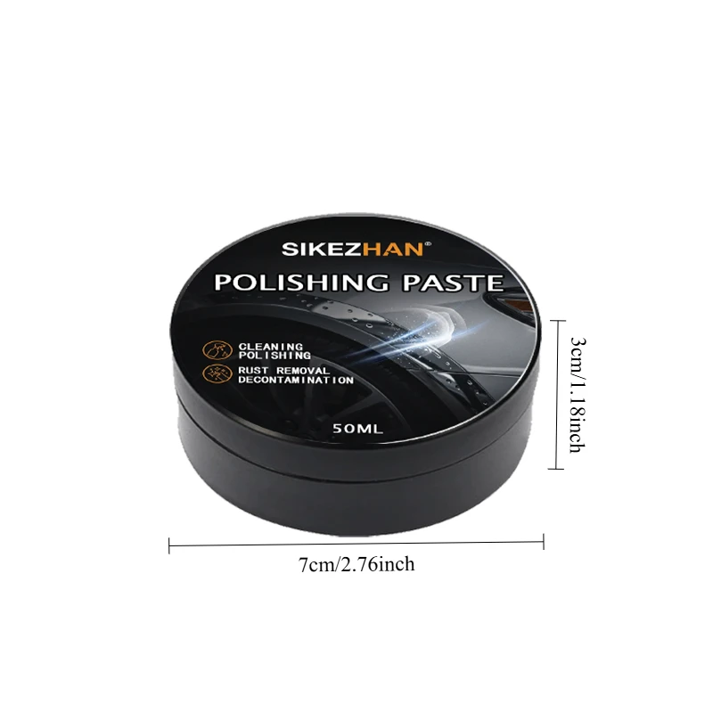 Pasta de polimento de metal automático, cromo/inox/alumínio, oxidação e removedor de ferrugem, brilho espelhado, cuidados com detalhamento não corrosivo