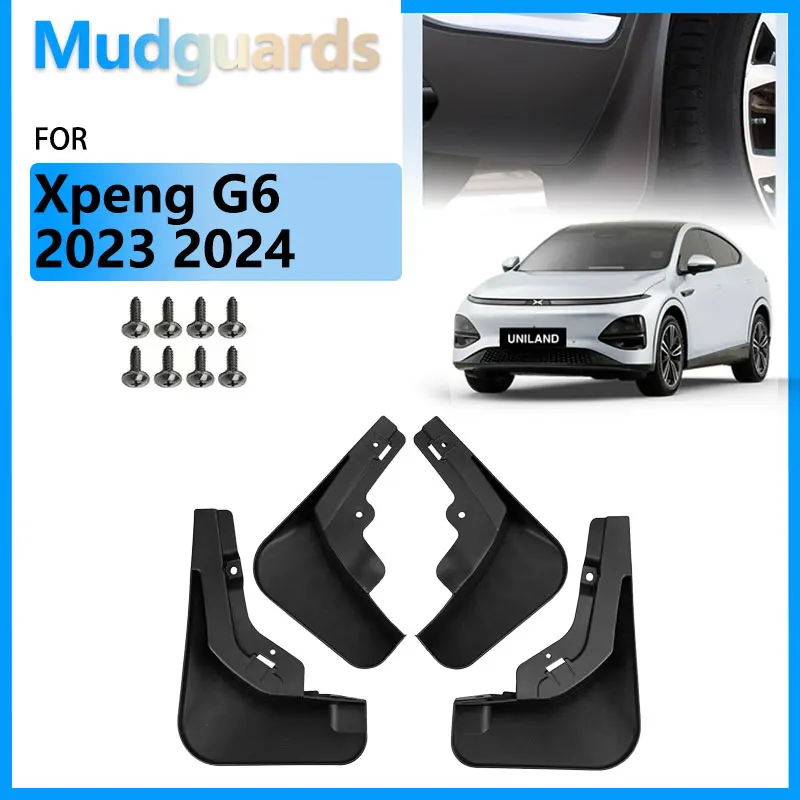 

4x ABS For XiaoPeng Xpeng G6 2023 2024 Car Accessories Mudguards Mud Flaps Front Rear Wheels Splash Guards Fender Parts Stickers