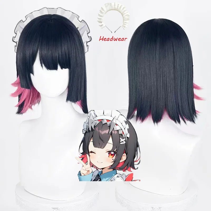 Game Zenless Zone Zero Ellen Joe Cosplay Halloween Party Women Short Hair Wig Lolita Headwear Accessory Role Play Anime Props