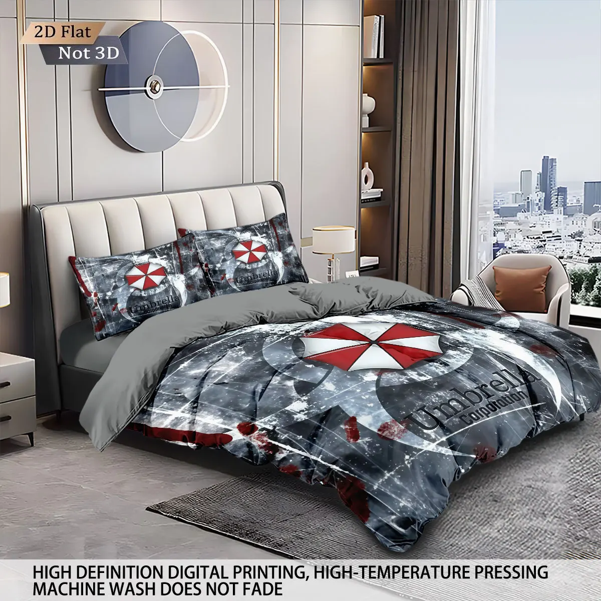 Gamer Zone Video Game Pattern Digital Printed Duvet Cover with Pillowcases Comforter Collection for Teen Boys Gaming Bedroom