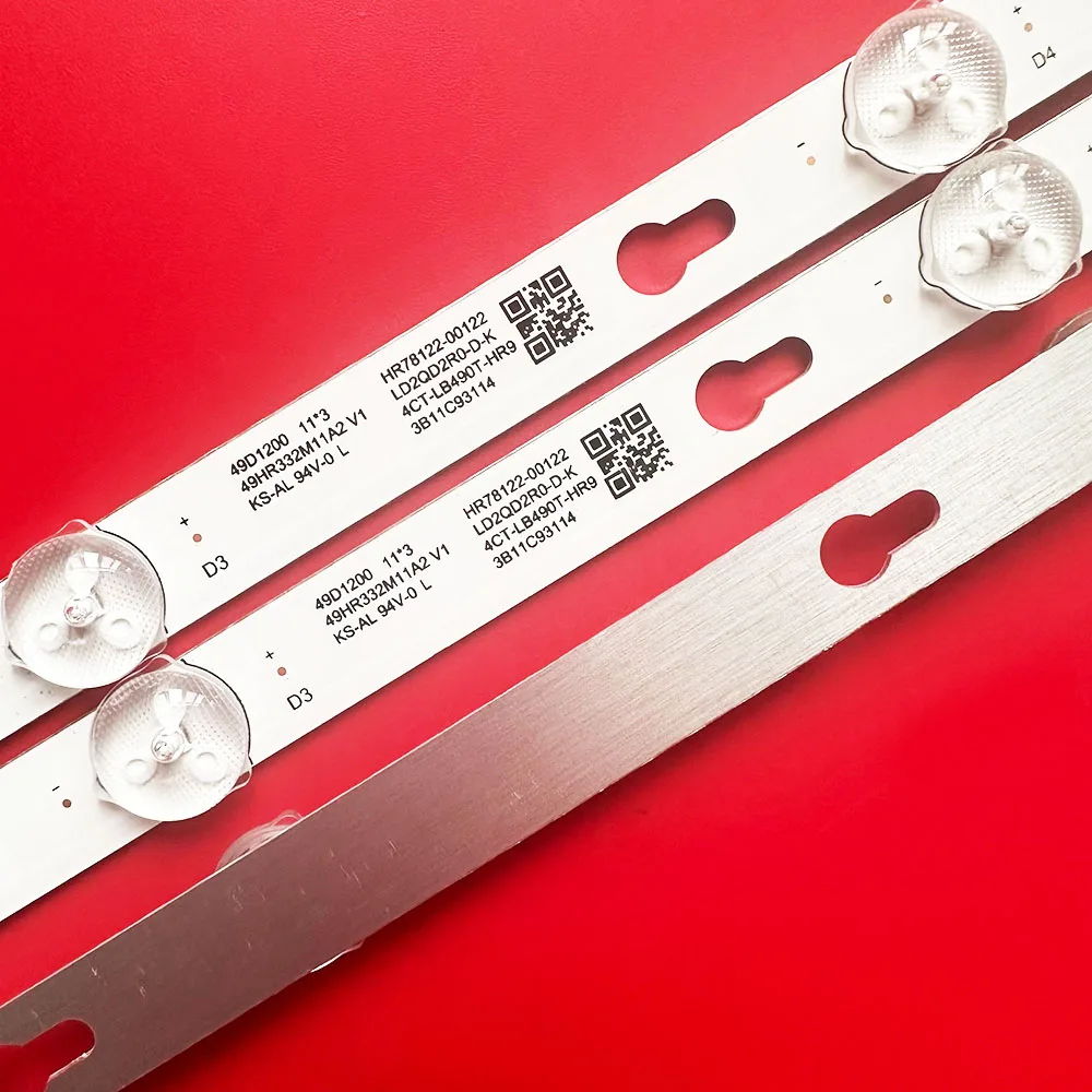 3/18pcs LED 백라이트 스트립 49D1200 49HR332M11A2 T49FSL6010 HR-99A05-00437 LVF490CSDX LE03RB2R0-DK 4C-LB490T-HR9 49sk6000