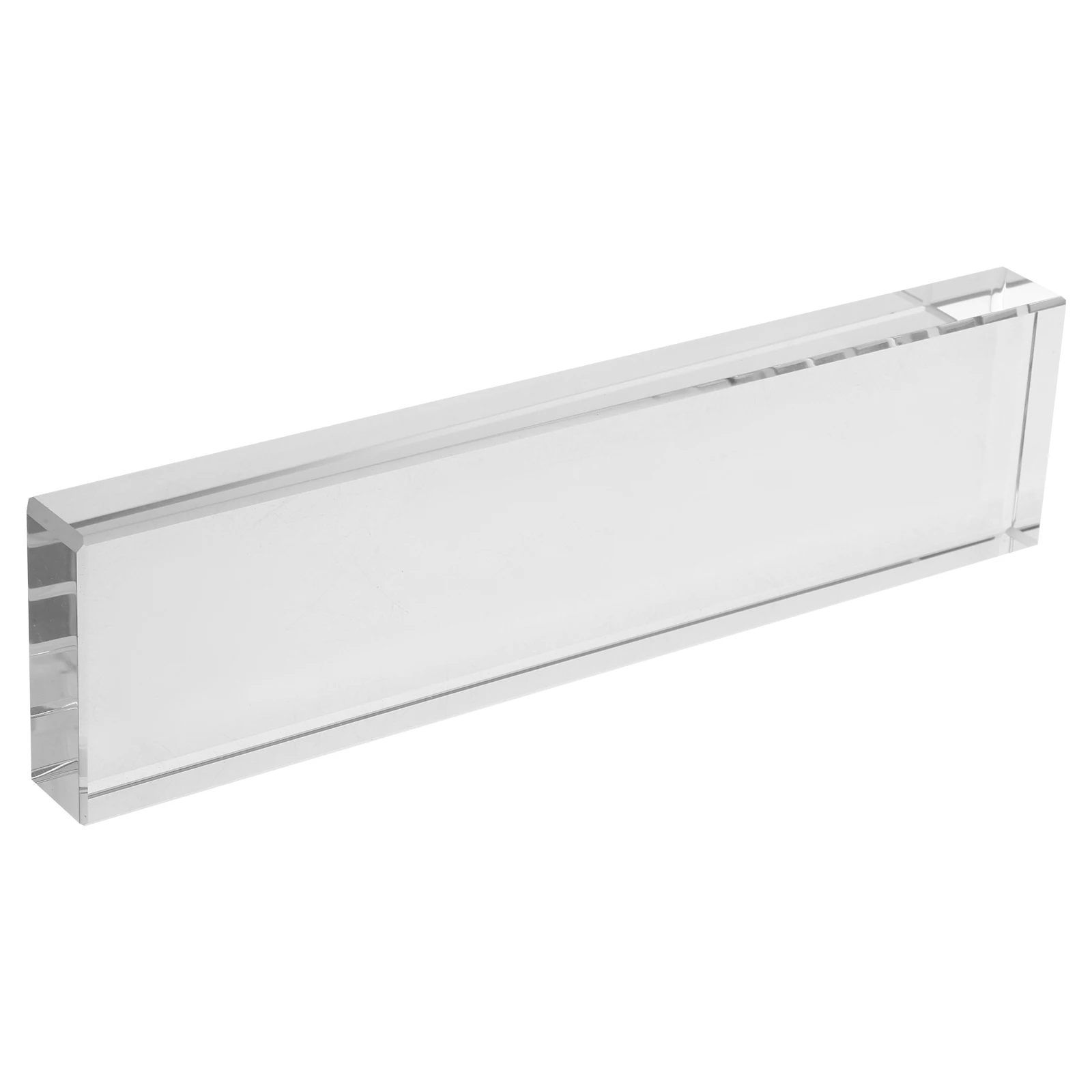 

Clear Glass Calligraphy Paperweight Polished Smooth Surface for Calligraphy Practice Desk Use Paperweight Square Angled