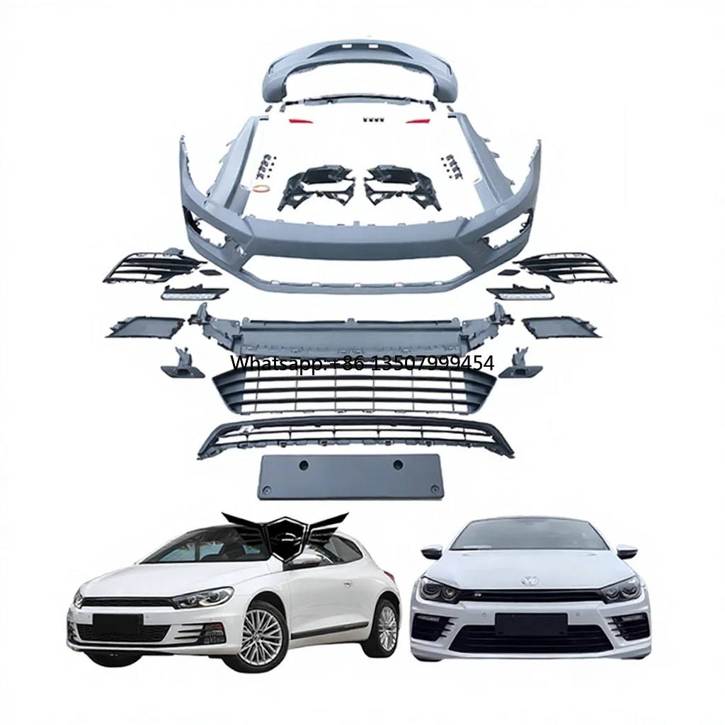 

Insight High Quality New Car Bumper Grille Bodykit Clips VW Scirocco 2015 Clip-On Upgrade R Design 1 Year Warranty Priming Paint