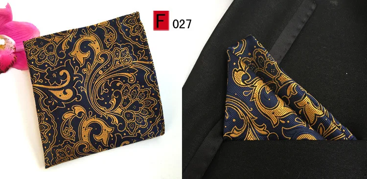 รูปแบบทางเรขาคณิตพิมพ์พ็อกเก็ตสแควร์ Man ชุดแต่งงานกระเป๋าผ้าพันคอชุดหน้าอกผ้าเช็ดตัวผ้าพันคออุปกรณ์เสริมผู้ชายผ้าเช็ดหน้า