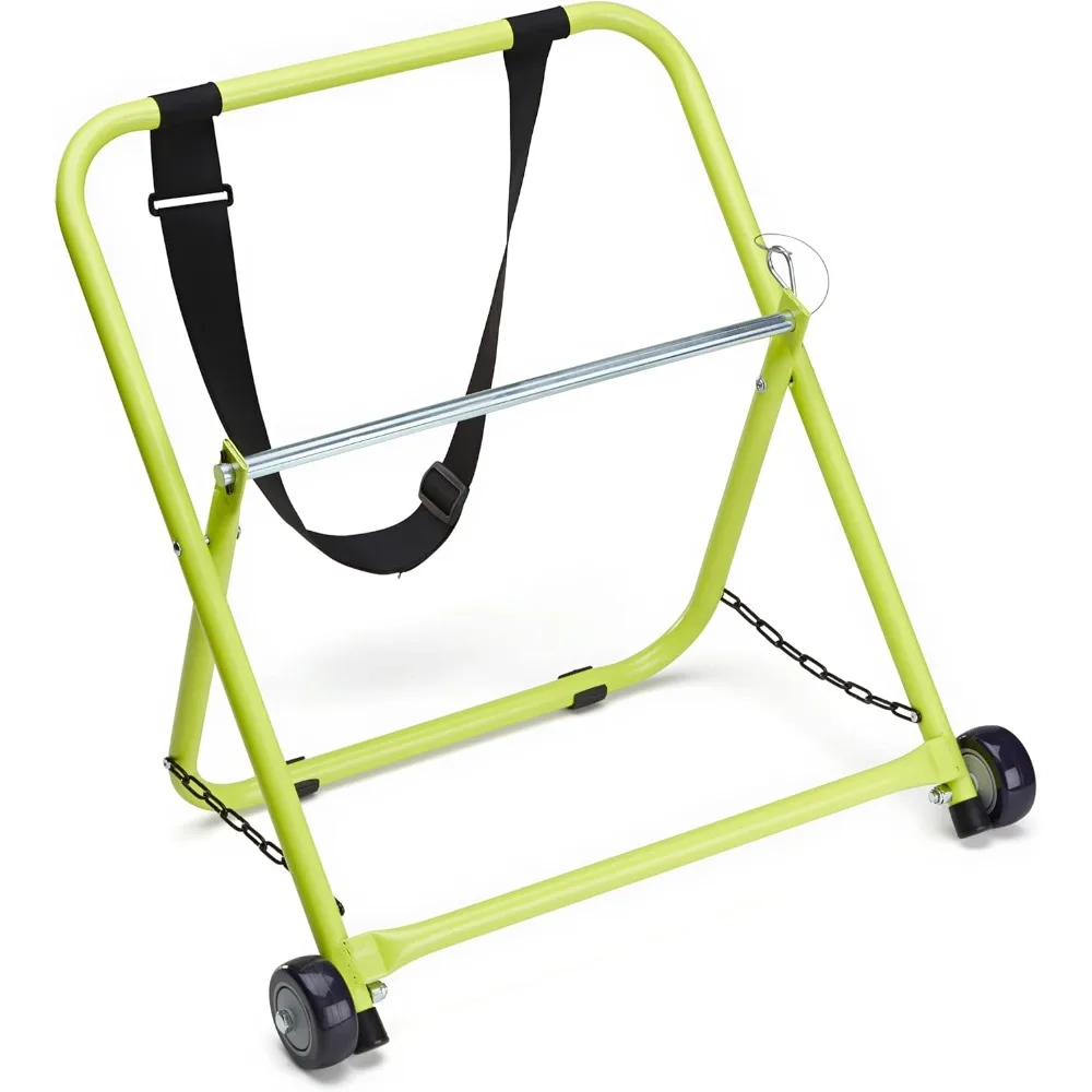 

US Shipping Industrial Steel Wire Cable Caddy with Wheels and Pull Strap Holds Reels Up to 20 Inch 100lb Capacity
