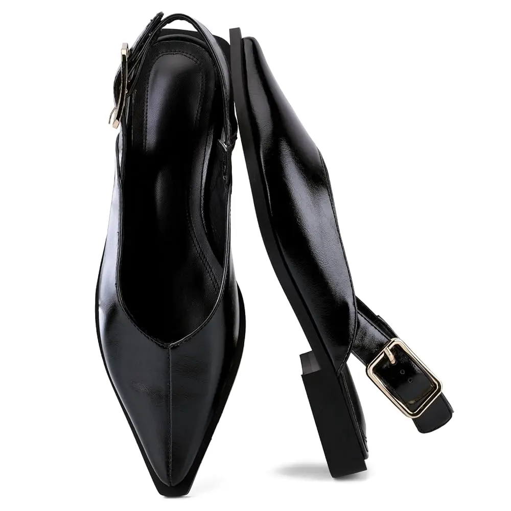 Mules Planos de Mujer con Punta Cerrada y Talón Abierto, Estilo Slip-on, Ideales para Oficina, Cómodas Sandalias Casuales