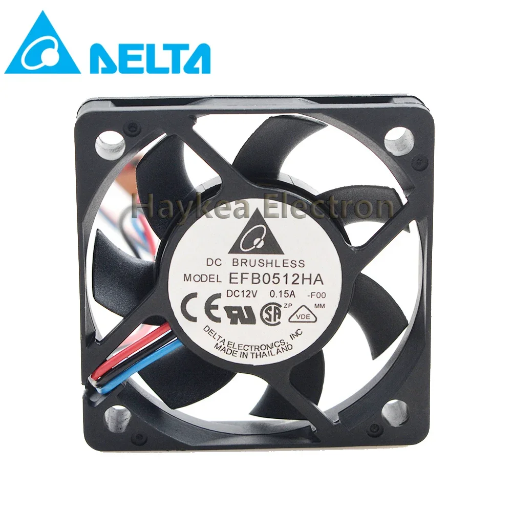 Untuk Delta 5010 50MM 50x50x10MM kipas EFB0512HA untuk pendingin Master dua bantalan bola kipas pendingin DC12V 0.15A dengan 3pin 2pin