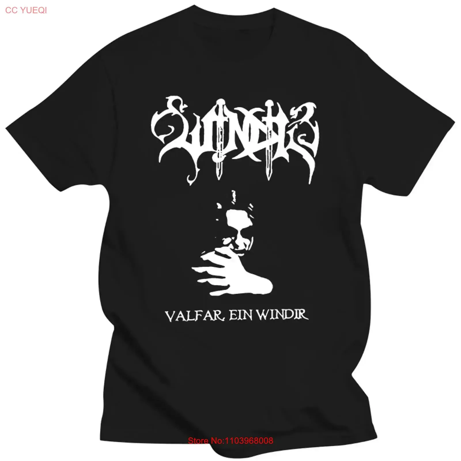NUEVA Camiseta de Algodón Negra Windir Band Valfar Ein Tallas S-5XL MC681 Vintage Lavada Cómoda Suave Gráfica Streetwear Elástica