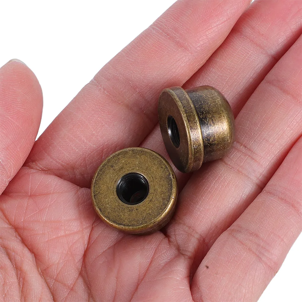 

16Pcs Lamp Finial Caps Horn Style 0.6cm Hole Metal Lamp Shade Screw Cap Replacement Parts for Table Lamps Living Room Bedroom