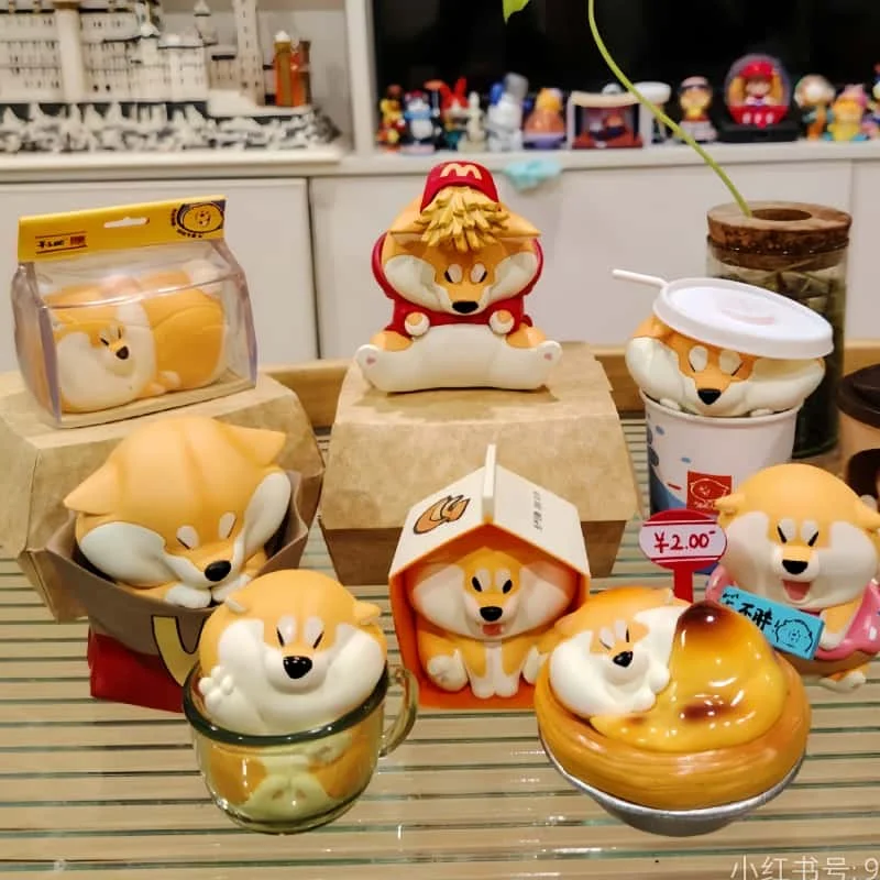 Achai-Shiba Inu Blind Box Figure, Mysterious Box Collection, Modèle en PVC, Jouet d'anniversaire surprise pour enfant, Série Cosplay, Cadeau