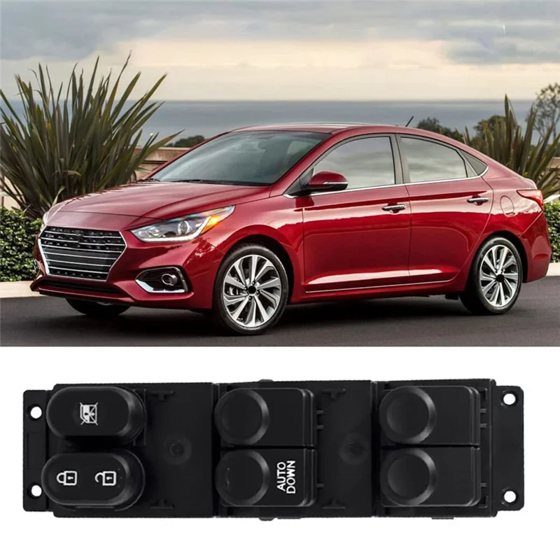

Car Front Left Side Electric Power Master Window Lift Control Switch 93570-1R210 For Hyundai Accent 2015-2017 LHD-A54R