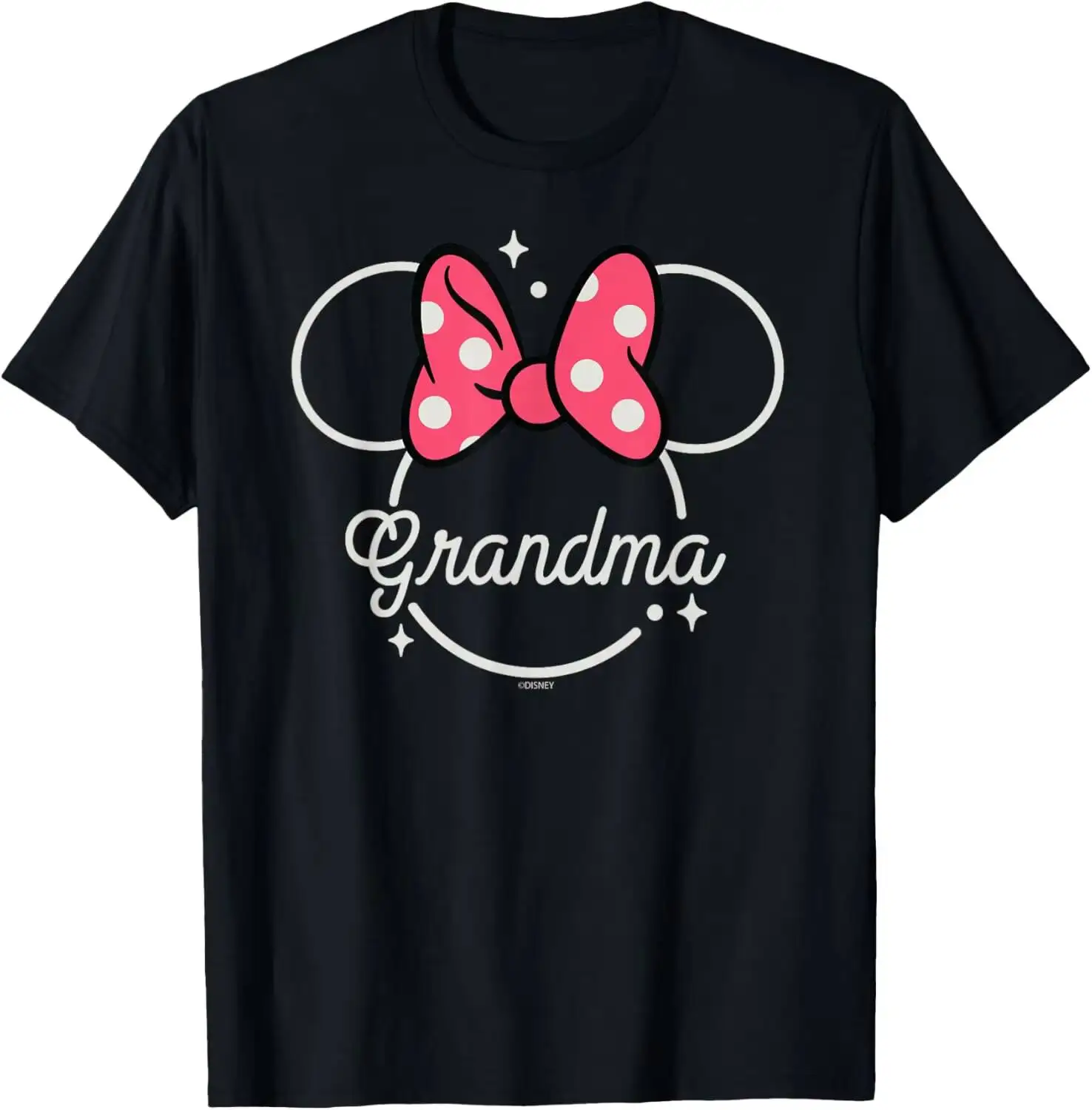 Minnie Mouse Grandma Head Icon Magic Mother’S Day T-Shirt Summer Short-Sleeved Breathable Sweat-Wicking Versatile Fashion 100%