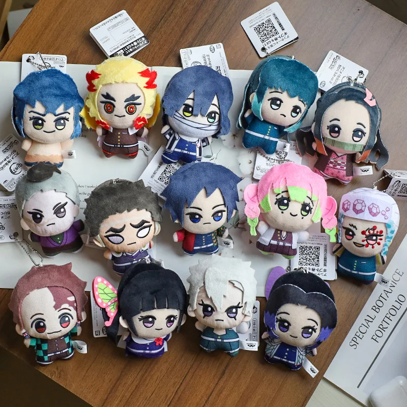 New 12cm Anime Demon Slayer Tomioka Giyu Kamado Tanjirou Kamado Nezuko Agatsuma Zenitsu Shinazugawa Genya Plush Toy Doll Gift