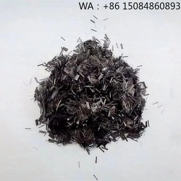 Pure high purity chopped carbon fiber strands in black, customizable style, lightweight material for composite product