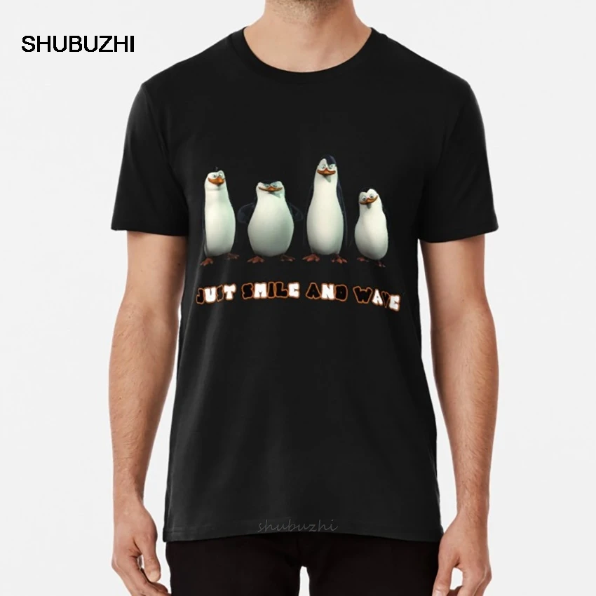 Just Smile And Wave T Shirt Just Smile And Wave Madagascar Cartoon Penguin Penguins Skipper Rico Kowalski Private