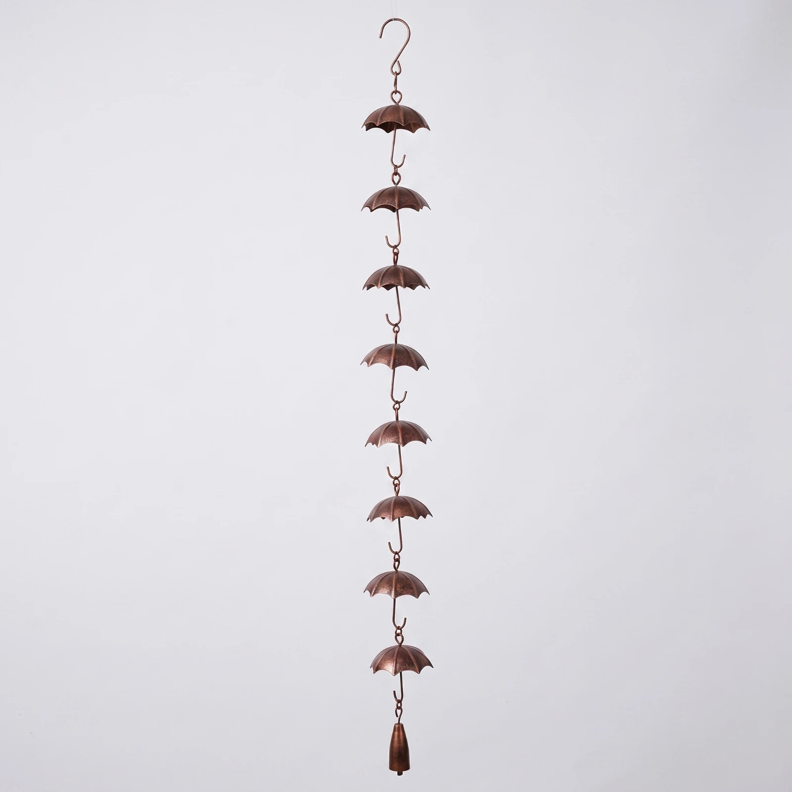 Rain Chain with Umbrellas Outdoor Umbrella Rain Chain Garden Decor Antique Ornament Weather-Resistant for Homeowners, Yard