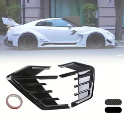 2pcs Universal 3d Car Shark Gill Side Fender Air Vent Wing Decoration Sticker Cover Exterior Accessories Modified Styling