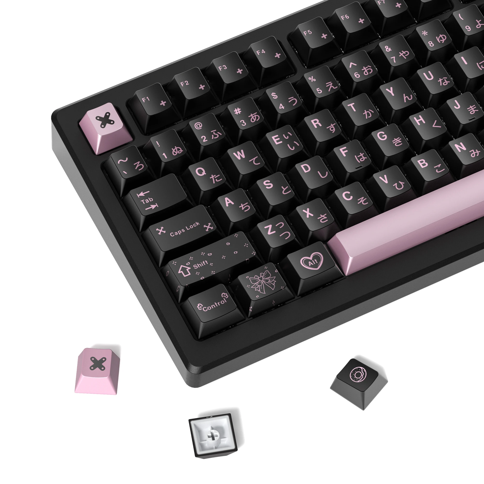 

112 Keys Cherry Profile Spring Metal Feel PBT Keycaps Top Print Dye Sub Key Cap For Cherry Mx Gamer Mechanical Keyboard Keycaps
