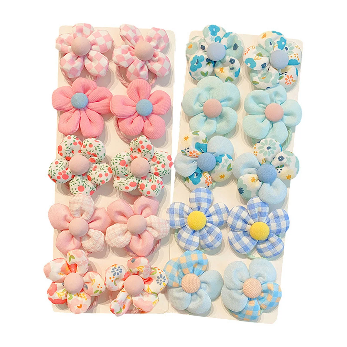 10pcs New Korean Hair Clip Lace Flower Bow Pearl Side Clip Cute Sweet Fresh Candy Color Children\'s Hair Accessories