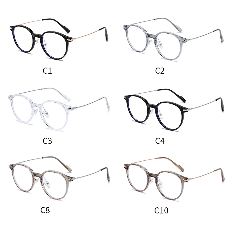 Black Gold Frame Anti Blue Rays Oval Prescription Glasses For The Nearsighted Women Men Myopia Spectacles 0 -0.5 -0.75 To -6.0