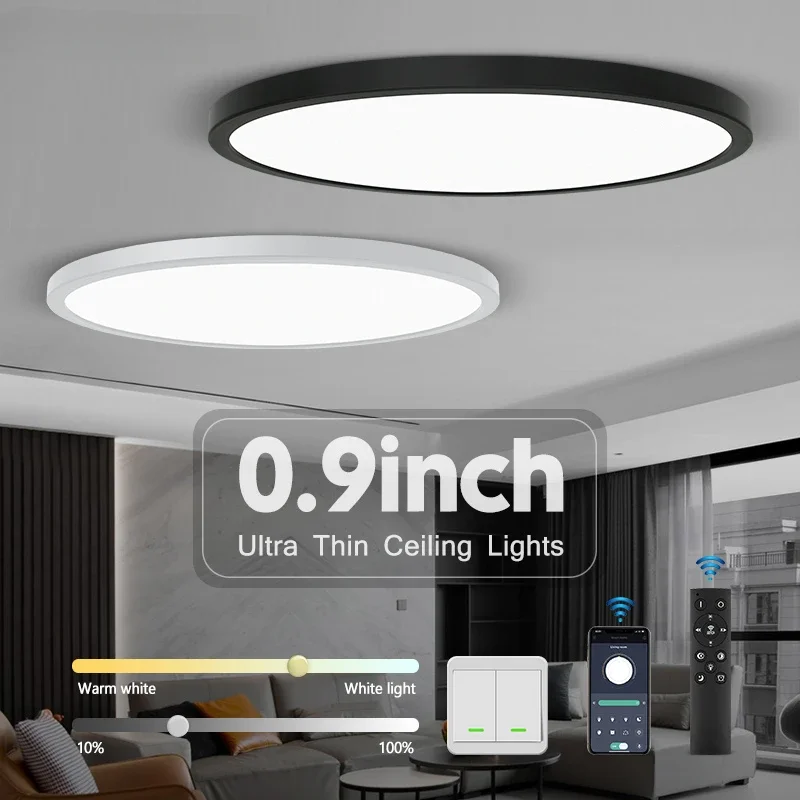 

Ultrathin 0.9inch Brightness Dimmable LED Ceiling Lamp for bedroom Living Room kitchen Lamps Lights Led Lighting