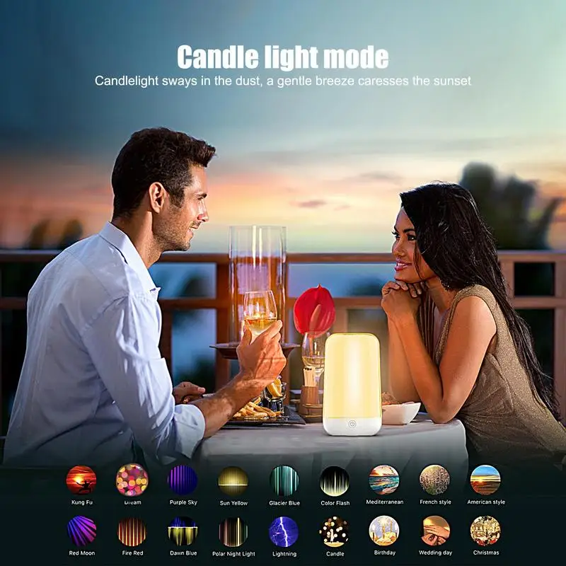 

Touch Lamps For Bedroom Eye Protection Nightstand Light Touch Control Nightstand Light For Reading Home Decor RGB Bedside Lamp