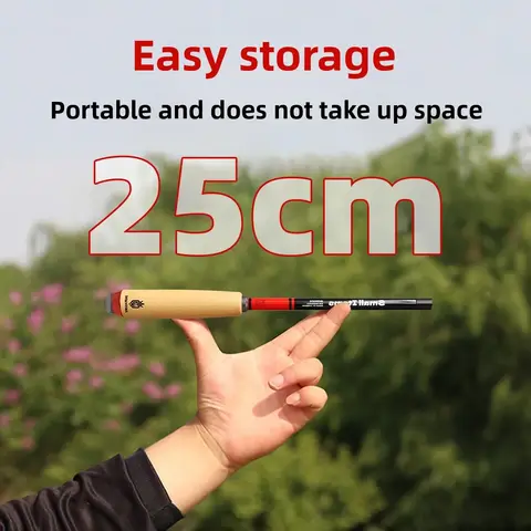 Mini Fishing Rod Set Ultra-Light Ultra-Fine Portable Stream Rod Short Section for Children Micro-Object Fishing Gear