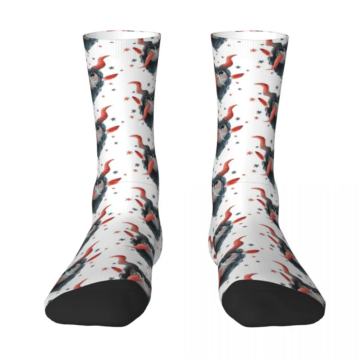 Beatings Krampus Stockings Christmas Horror Comedy Custom Funny Socks Winter Non Skid Socks Men's Running Soft Socks