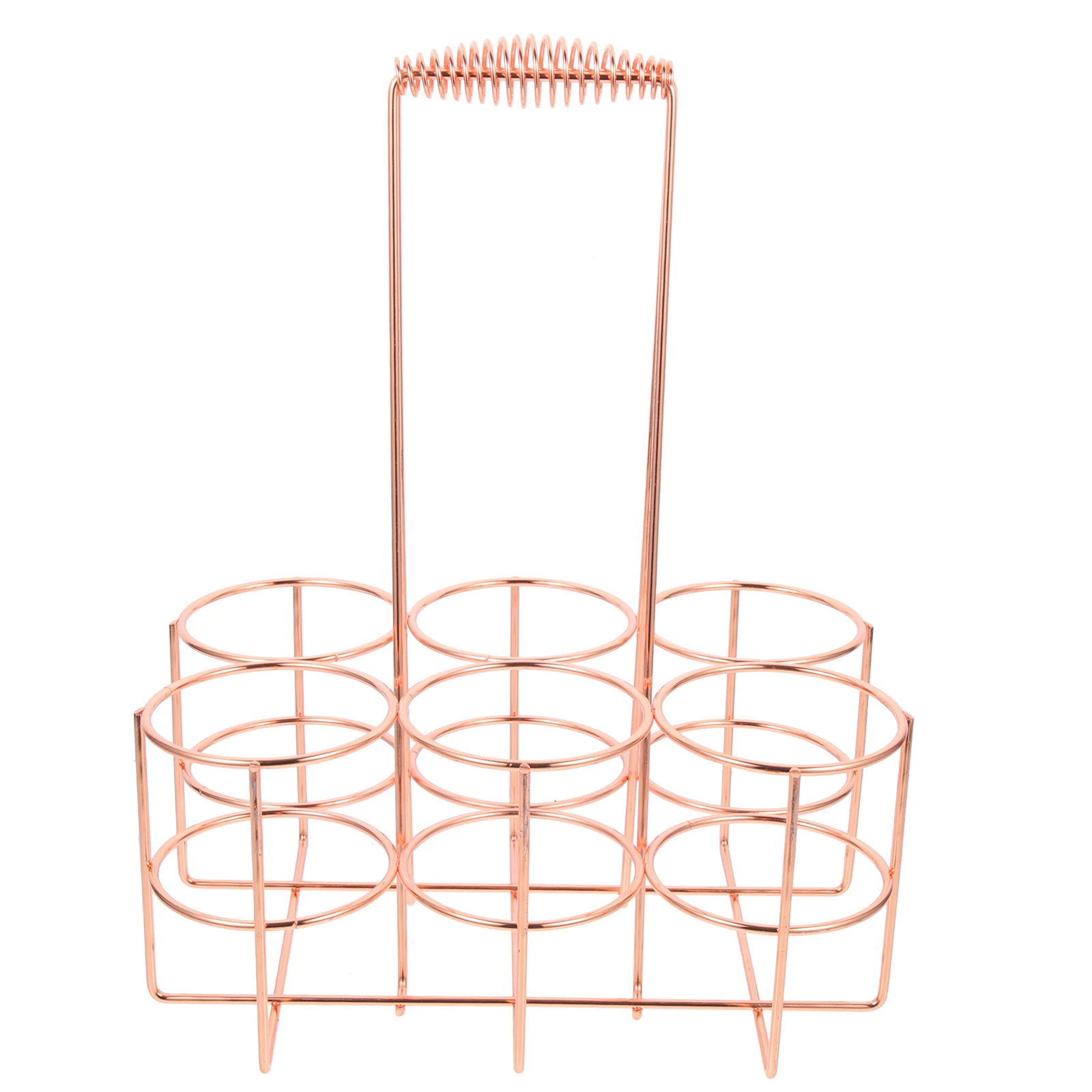 

Portable Beer Rack 6 Cans Storage Basket Iron Material Non Skid Handle Travel Drinks Holder Suitable Home KTV Bars Nightclubs