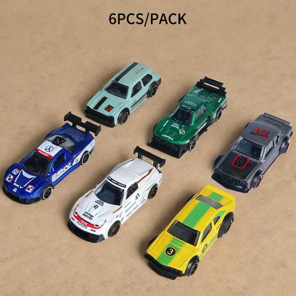 1:64 mini sportwagenmodel van gegoten metaal, GT Diecast autoset met displaydoos, ideale cadeaus voor jongens en autoliefhebbers