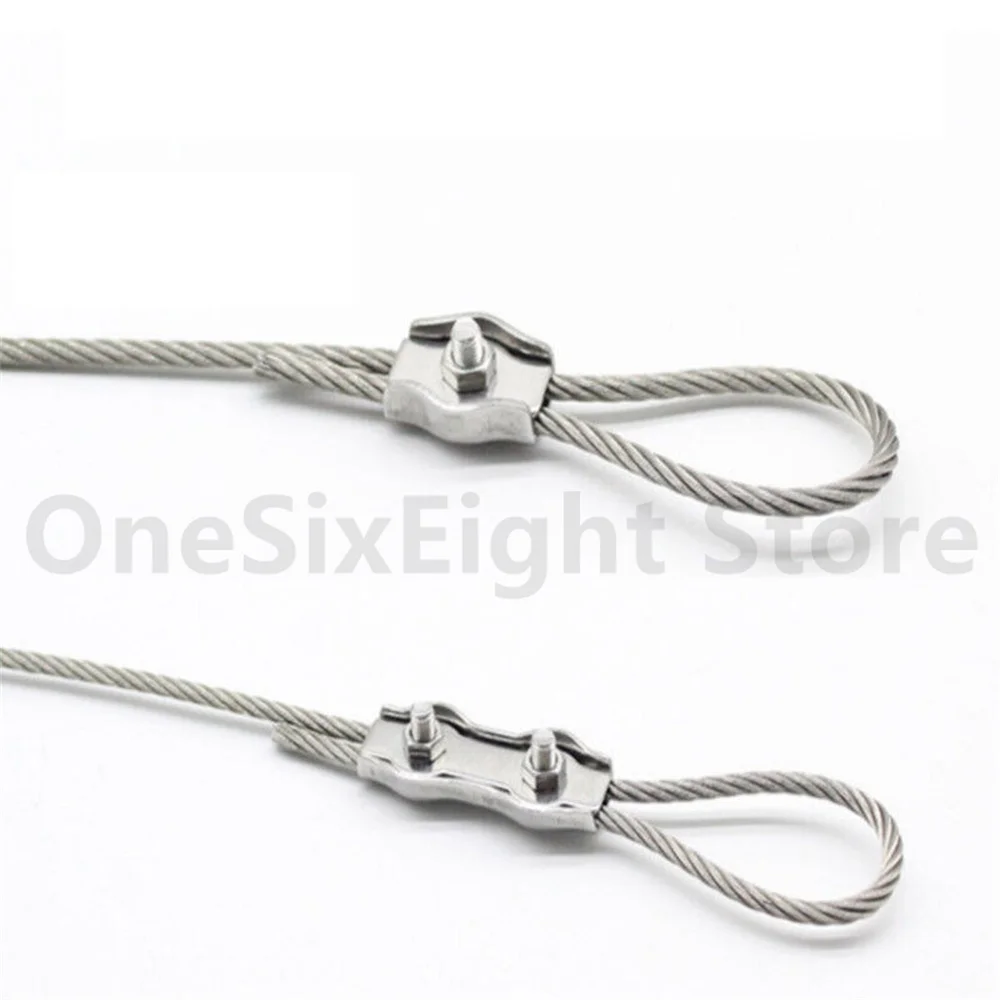 Wire Rope Cable Clamp Simplex or Duplex Thimble Marine Grade 304 Stainless Steel