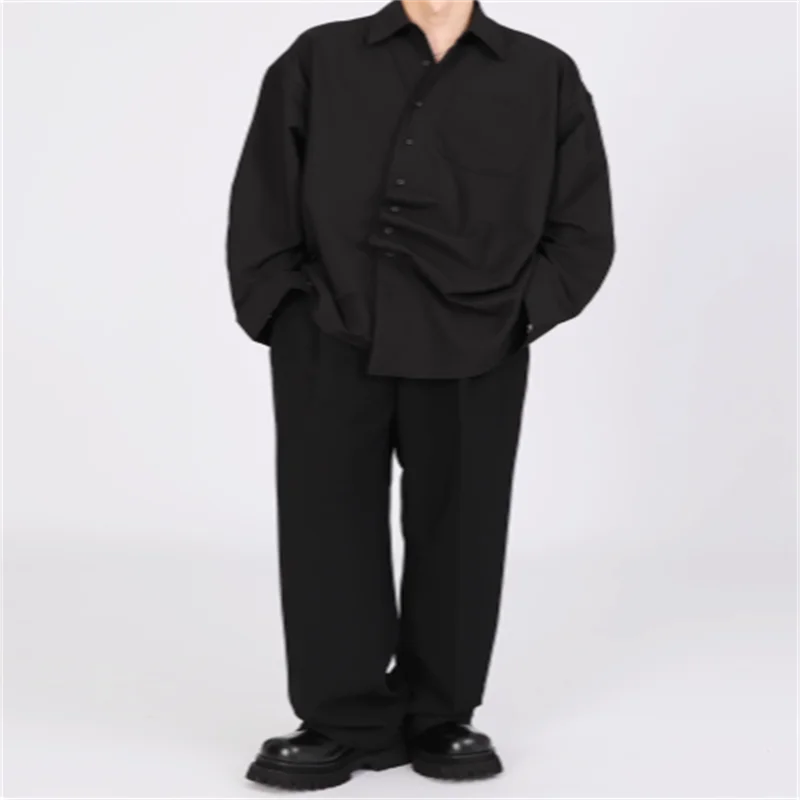 

New Spring/Autumn 2025 irregularly designed long-sleeved shirts with a high-end feel, custom-sized shirts