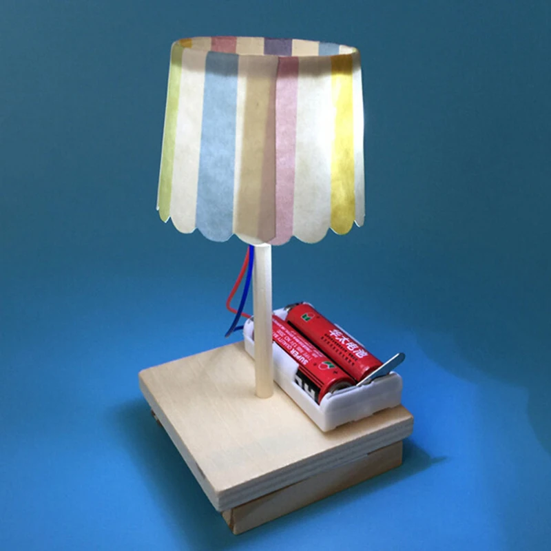 Kinder Wissenschaft Experiment DIY Spielzeug Mini Holz Tisch lampe Gizmo Spielzeug Set