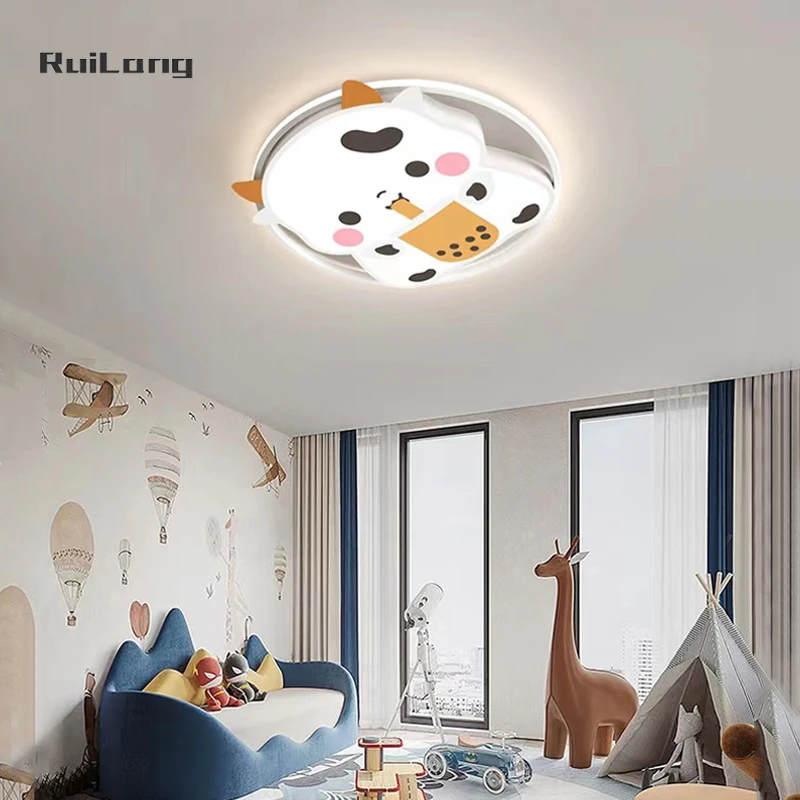 Kawaii Room Decor Cute Ceiling Lights For Kids Room Baby Girl Boy Bedroom Animal Ceiling Lamp Plafon Cartoon Chandelier Lighting